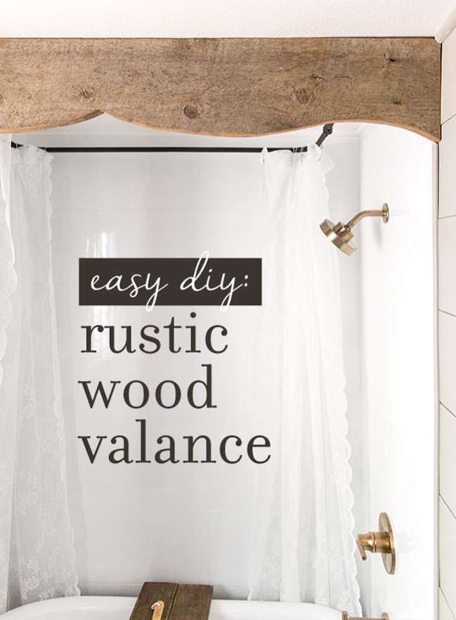 Rustic wood valance