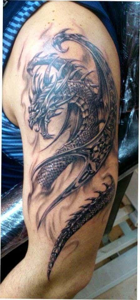 2 dragon tattoos for men