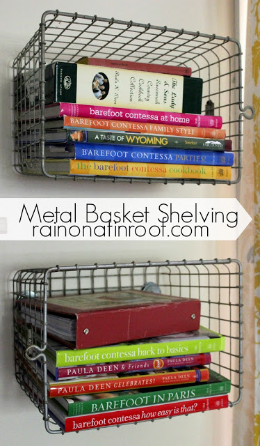 Metal Basket Bookshelf Easy DIY Bookshelf Ideas and Plans