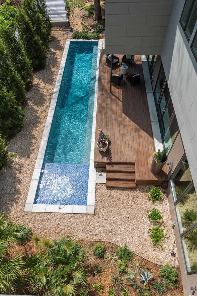 Large deck with pool