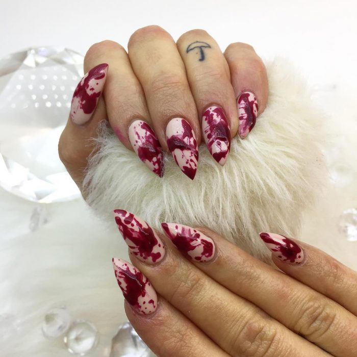 4 bloody halloween nail designs