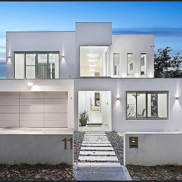 White ultra modern house