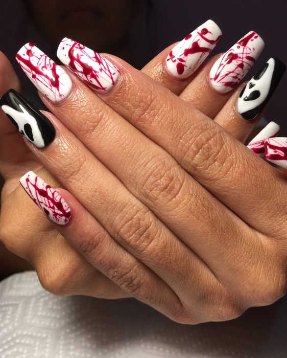 7 bloody halloween nail designs