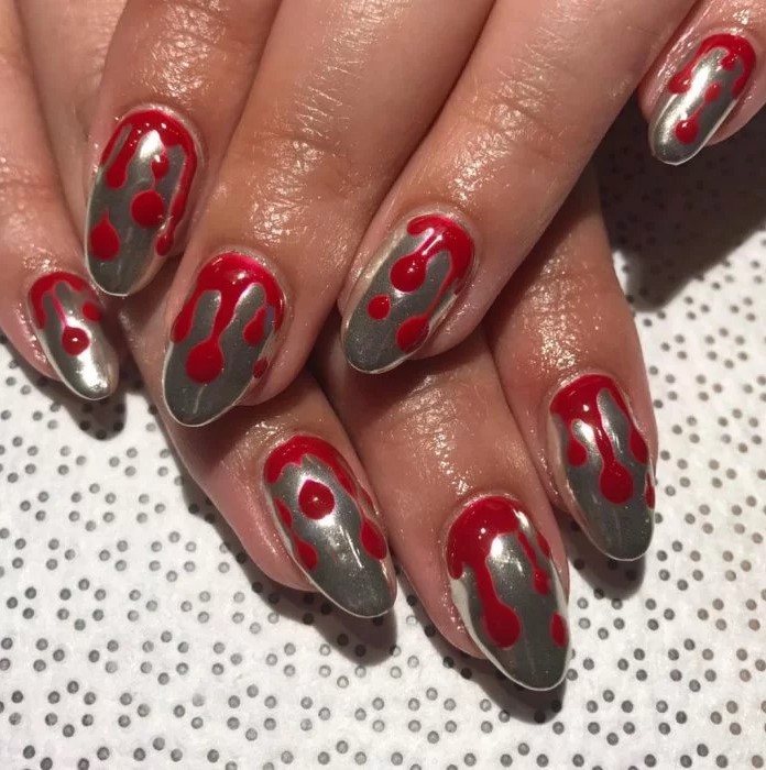 8 bloody halloween nail designs
