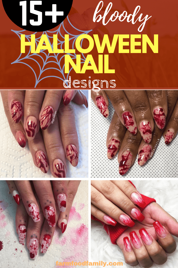 best bloody halloween nail designs