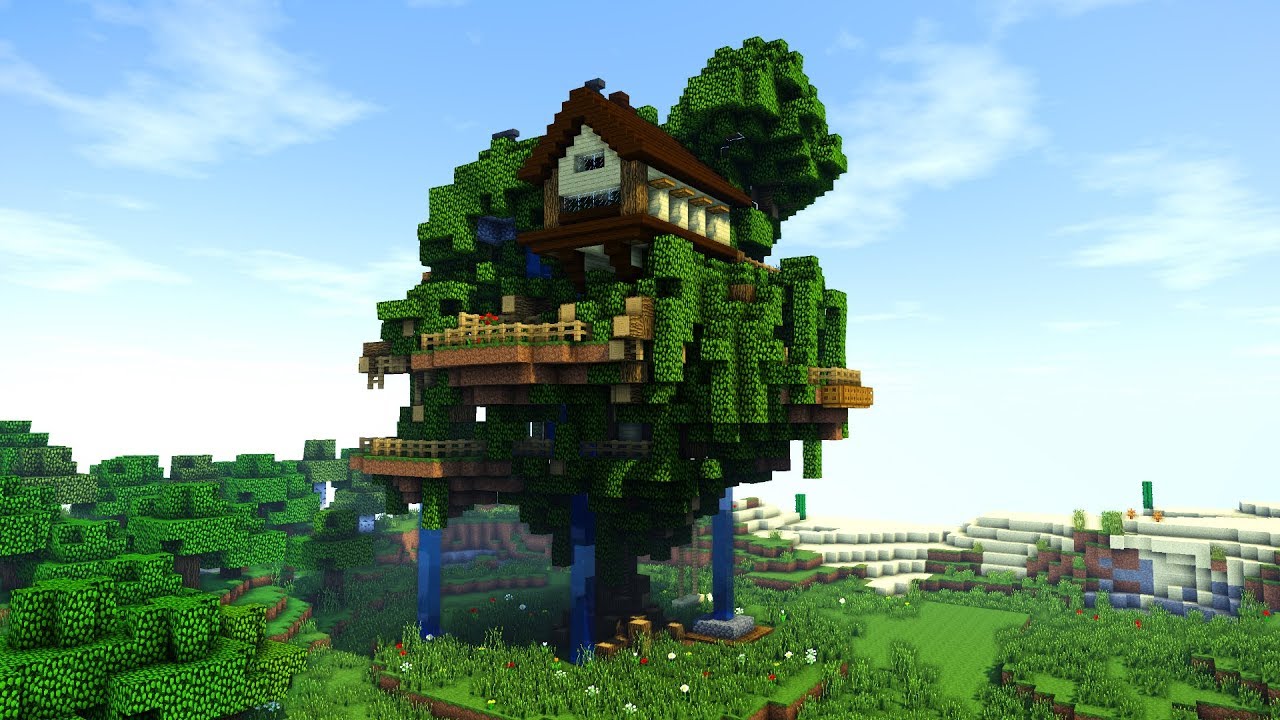Large minecraft treehouse