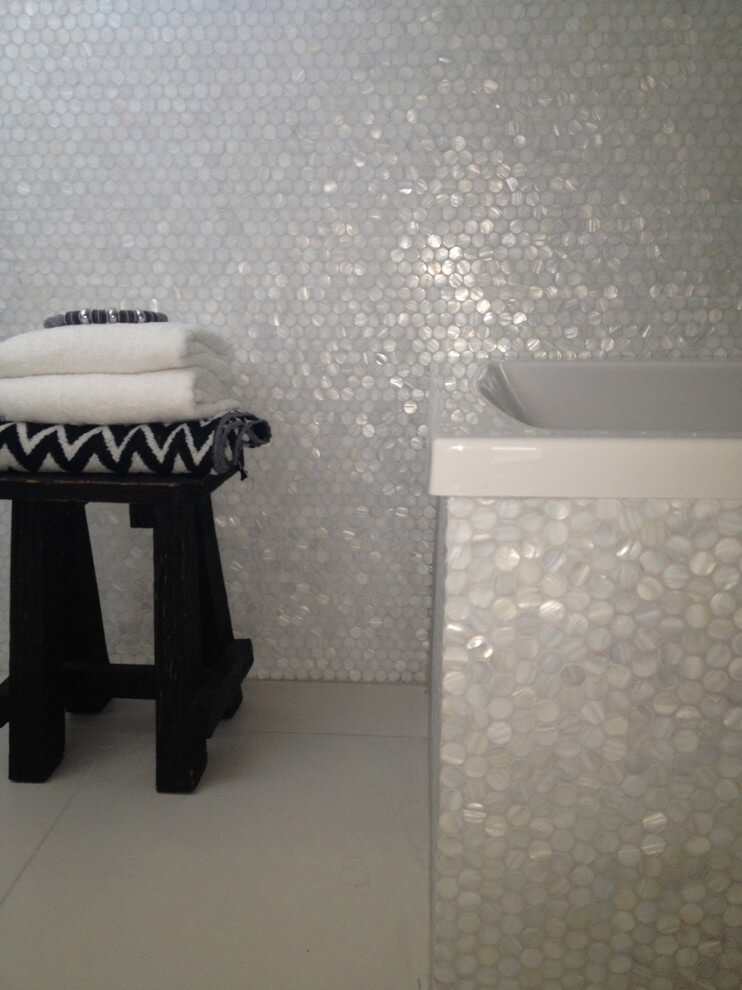 11 bathroom wall tiles with mother of pearl