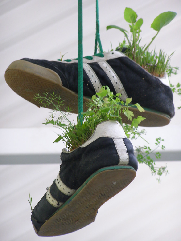 12 planter ideas from recycled footwear