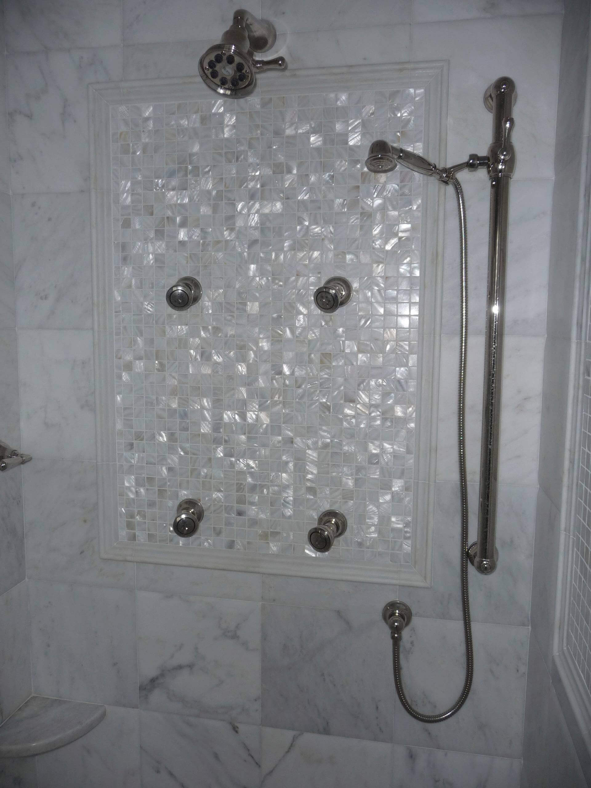 14 bathroom wall tiles with mother of pearl