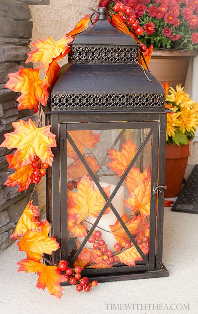 14 fall yard decorations with leaves