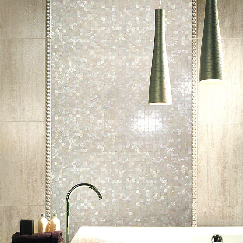 15 bathroom wall tiles with mother of pearl