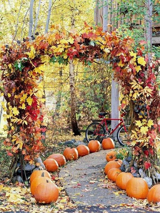16 fall yard decorations with leaves