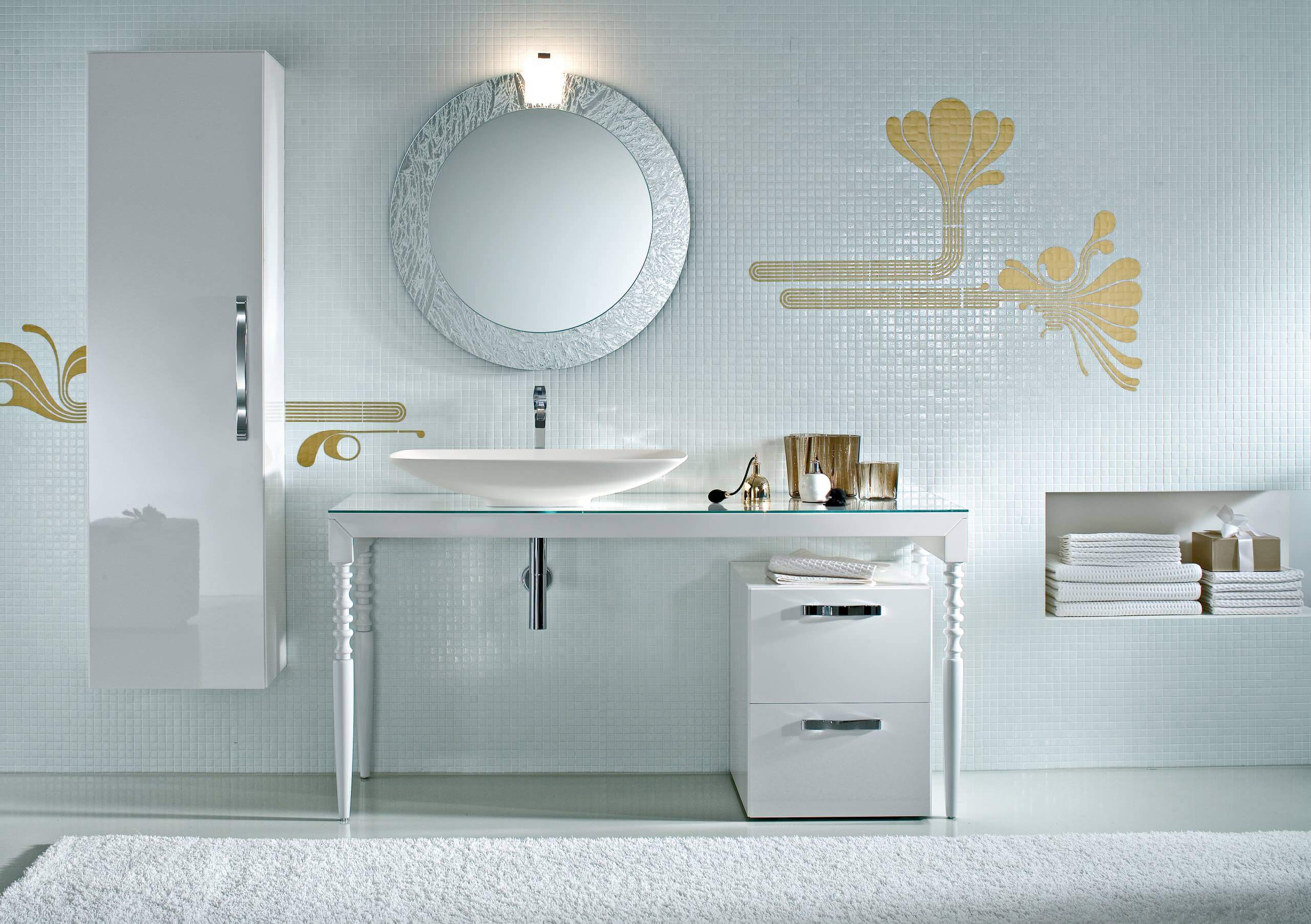 17 bathroom wall tiles with mother of pearl