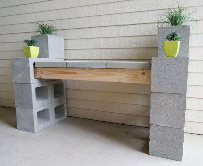 Best Outdoor Cinder Block Bench Ideas