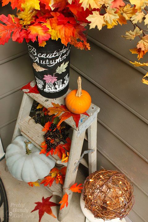 19 fall yard decorations with leaves