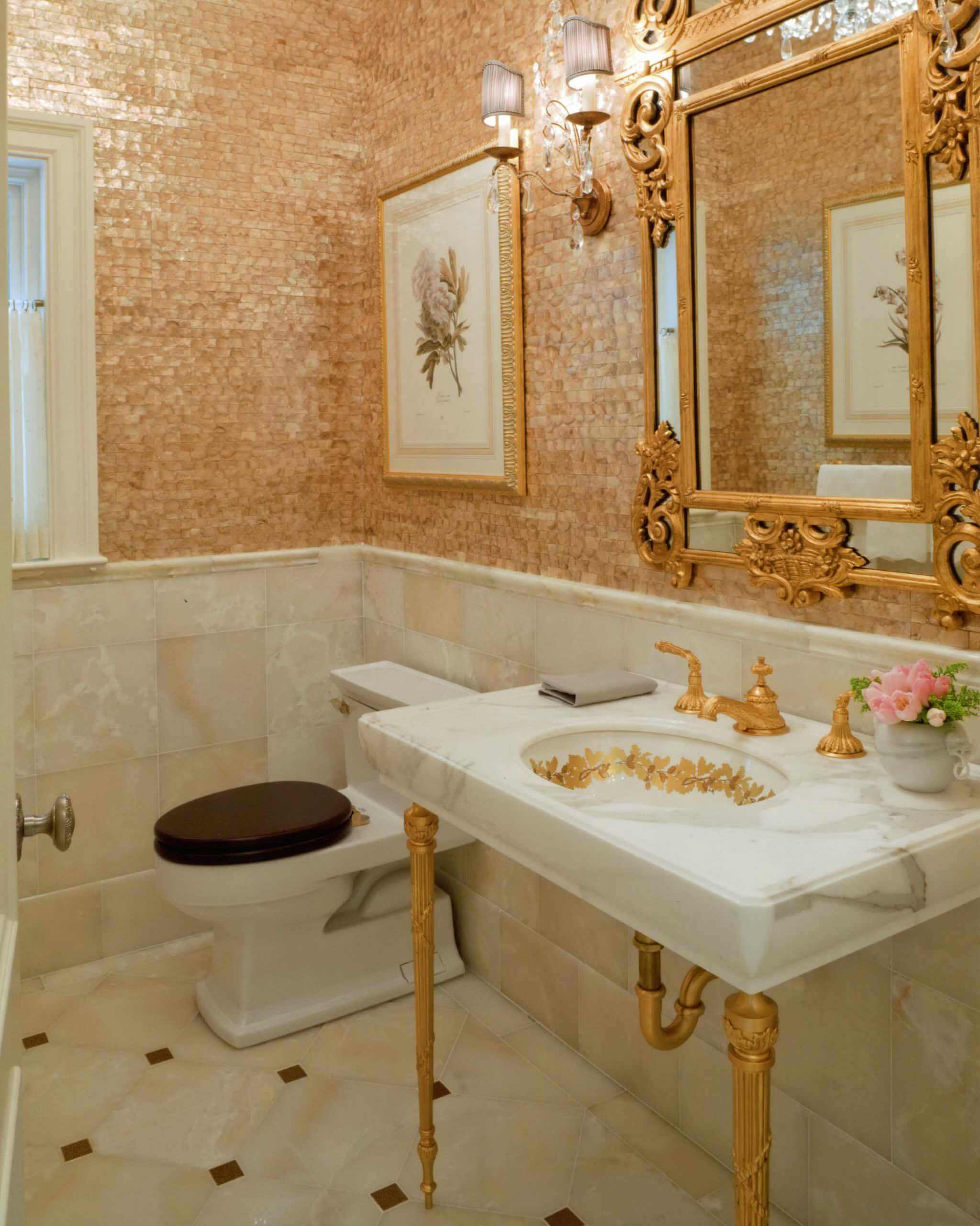 23 bathroom wall tiles with mother of pearl