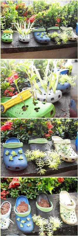 4 planter ideas from recycled footwear
