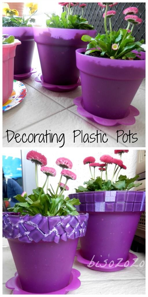 7 plastic flower pot ideas