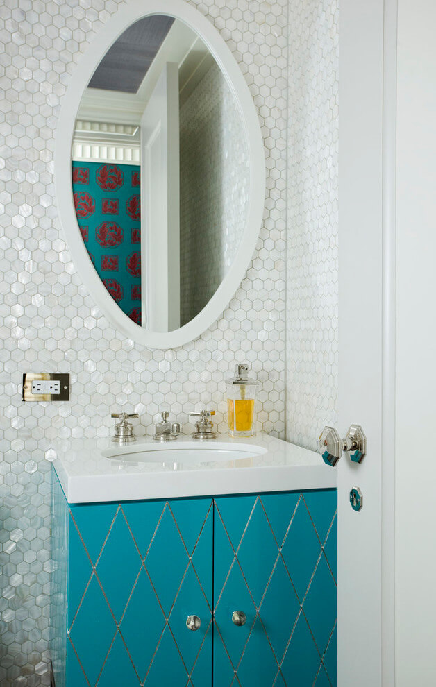 8 bathroom wall tiles with mother of pearl