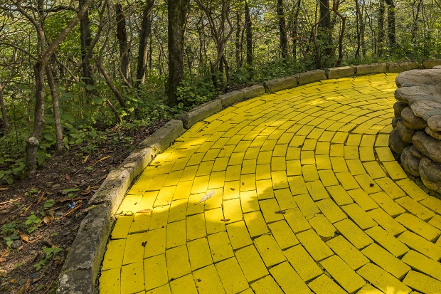 9 yellow brick walkways