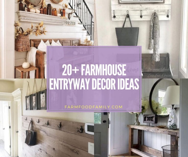 20+ Creative Farmhouse Entryway Decor Ideas