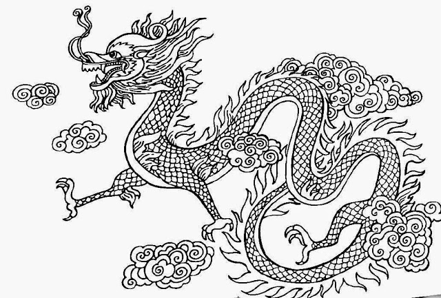 1 chinese dragon drawings