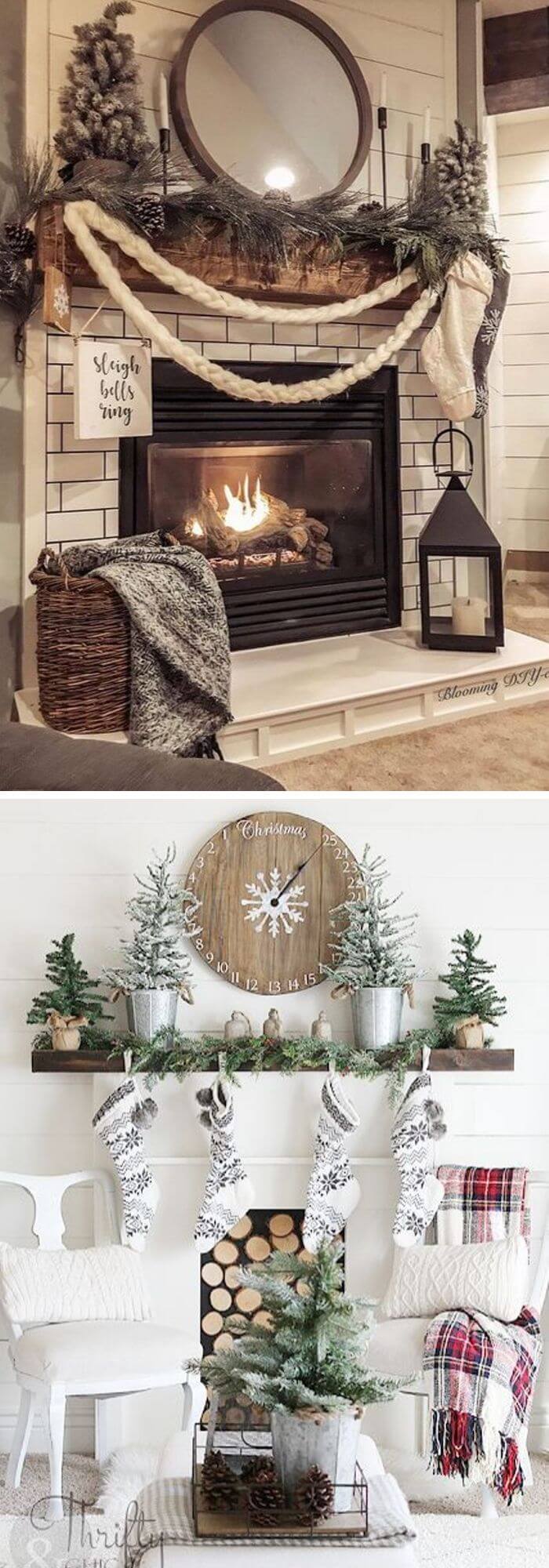 10 farmhouse winter decor ideas fireplace