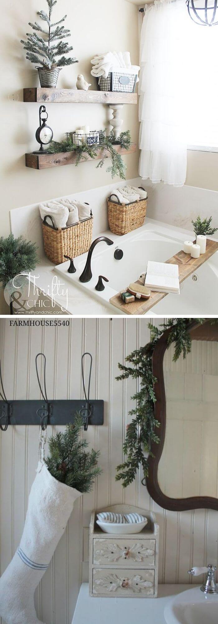 6 farmhouse winter decor ideas bathroom