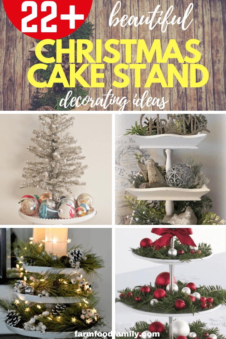 best christmas cake stand decor ideas 1