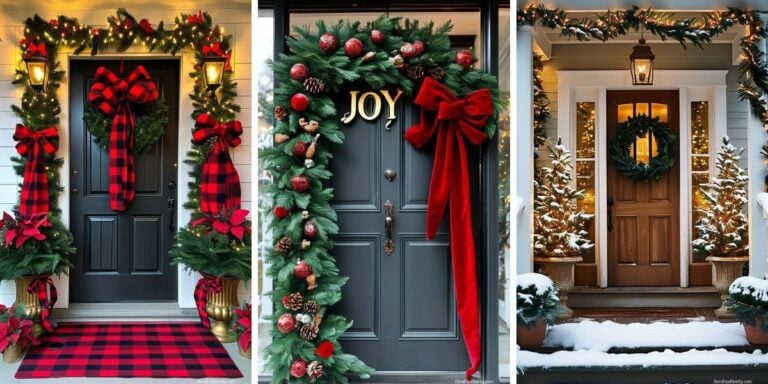 60+ Stunning Christmas Front Door Decoration Ideas That Wow Your Guests