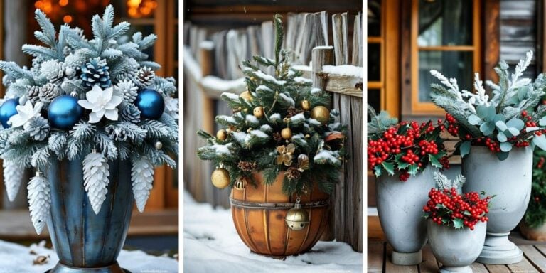 41+ Stunning Outdoor Christmas Planter Ideas That Will Wow Your Neighbors