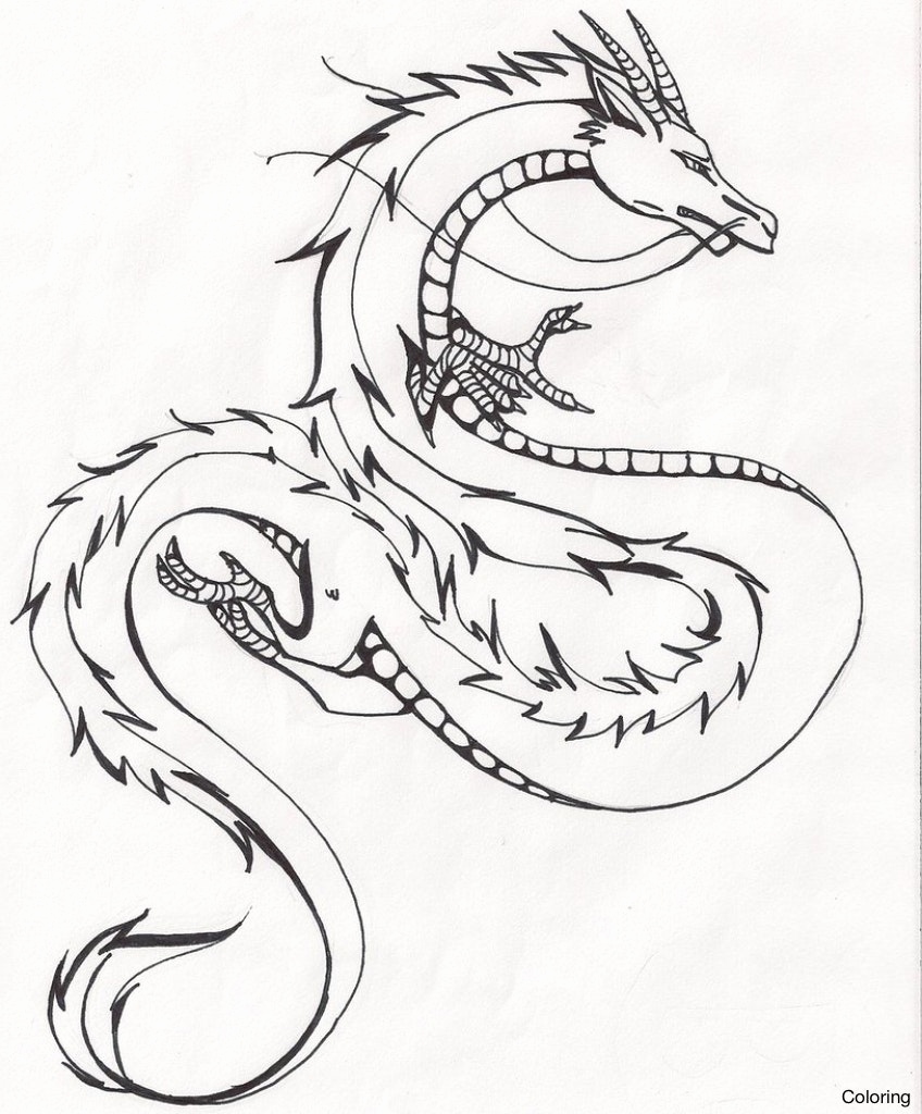chinese dragon cartoon drawing 8