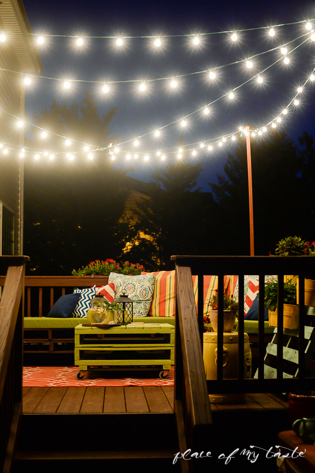 Diy Deck Lighting Ideas Designs, Hanging Edison Lights On Deck