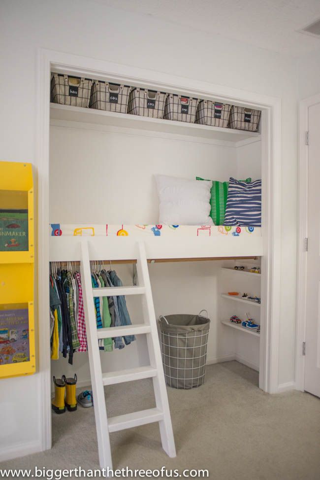 Modify the closet - Clever DIY Toy Storage & Organization Ideas & Projects For Kids