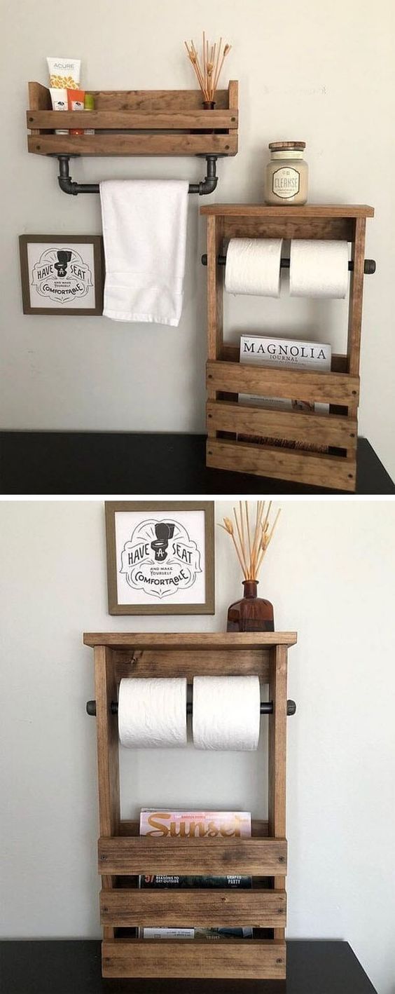 5 bathroom pallet projects