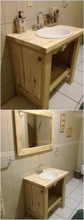 9 bathroom pallet projects