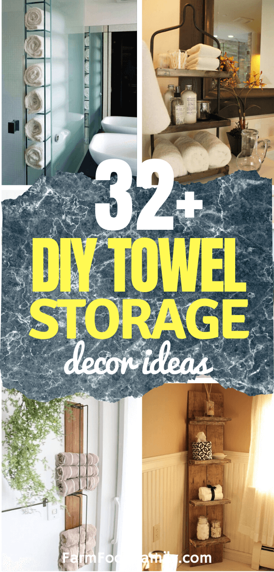32 Creative Diy Towel Storage Ideas, Small Bathroom Storage Ideas For Towels