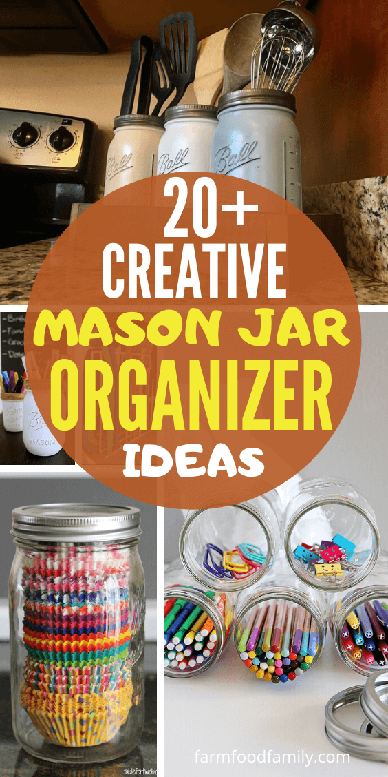 diy mason jar organizer ideas 1