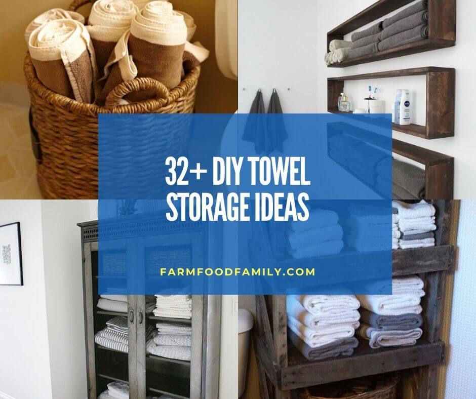 32 Creative Diy Towel Storage Ideas, Towel Storage Solutions For Small Bathrooms