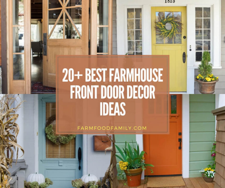 20+ Beautiful Farmhouse Front Door Decor Ideas