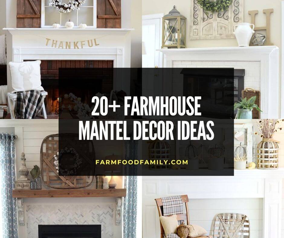 Gorgeous Farmhouse Mantel Decor Ideas, Farmhouse Decor For Fireplace