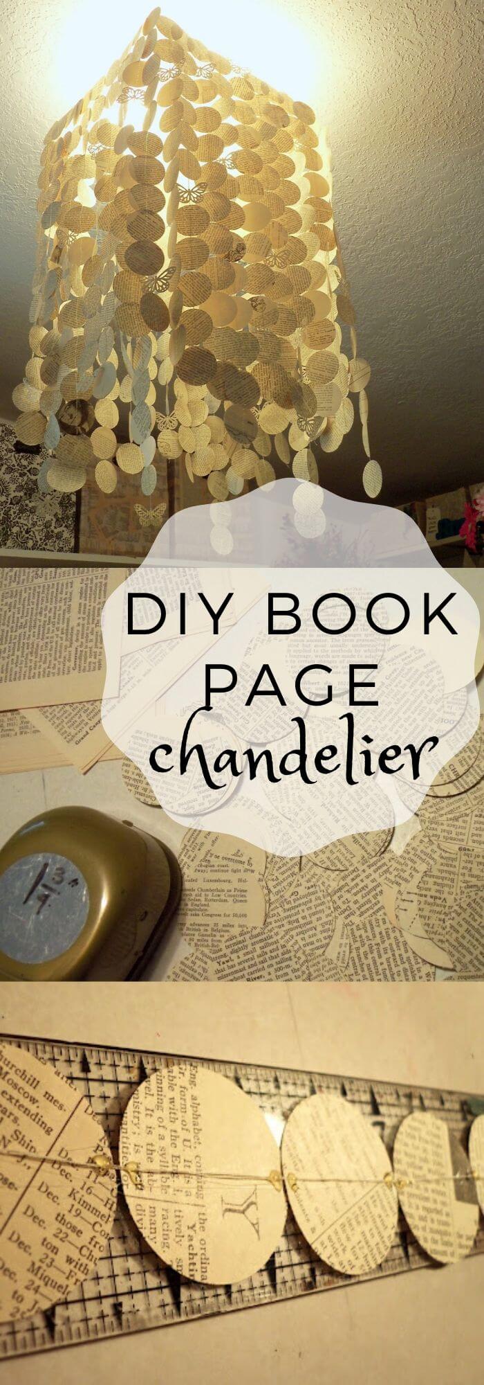 Make a Chandelier from book