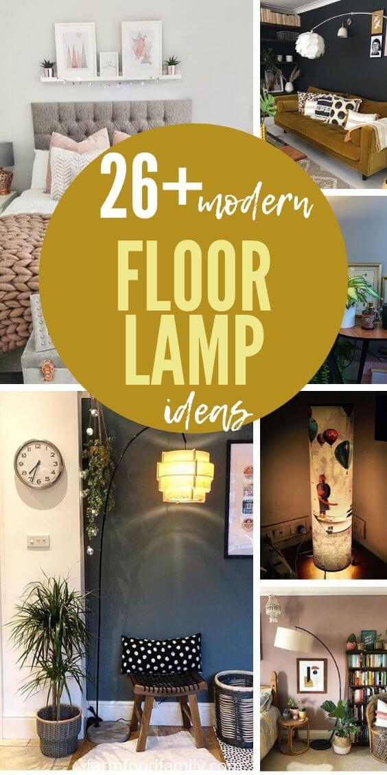 35 Beautiful Floor Lamp Ideas, Diy Floor Lamp With Shelves