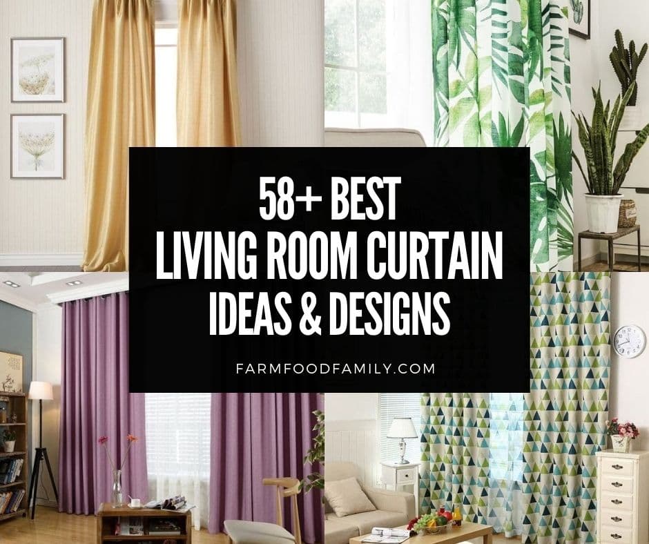 58 Beautiful Living Room Curtain Ideas, Small Living Room Window Treatment Ideas