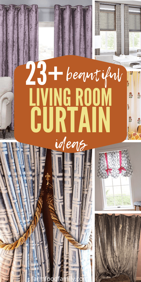 23 Beautiful Living Room Curtain Ideas, What Type Of Curtains Are Best For Living Room