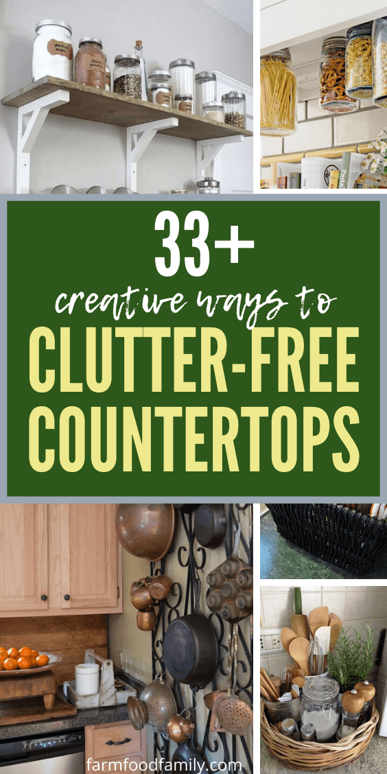 clutter free countertoops
