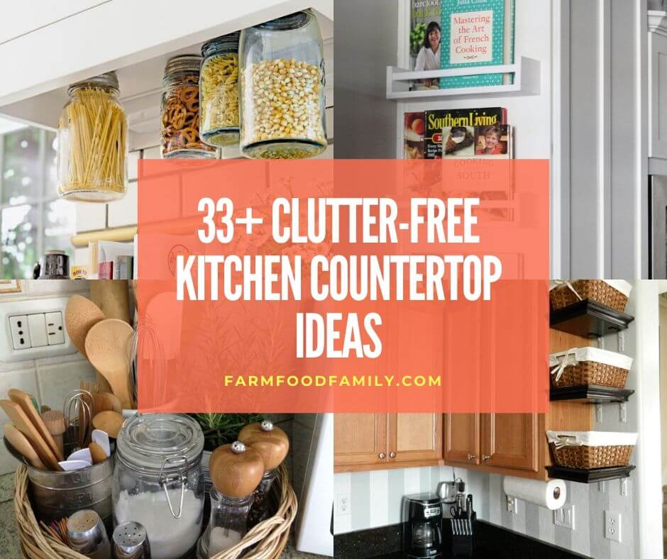 Clutter Free Kitchen Countertops, How Can I Decorate My Kitchen Countertop Without Clutter
