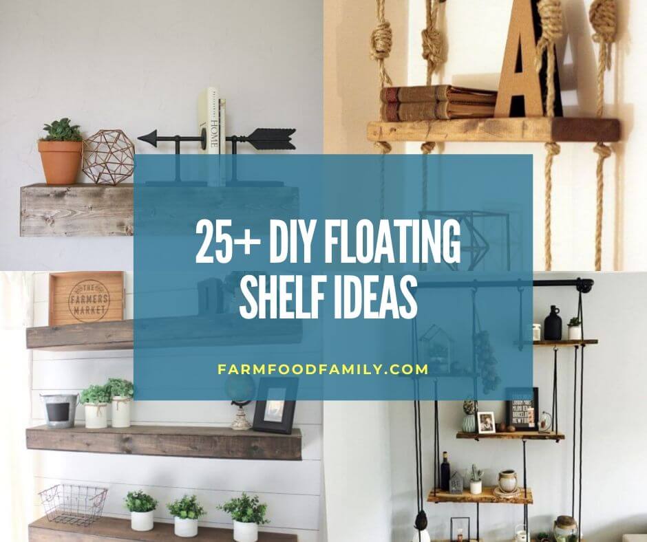 25 Creative Diy Floating Shelf Ideas, Diy Floating Shelves Without Drilling