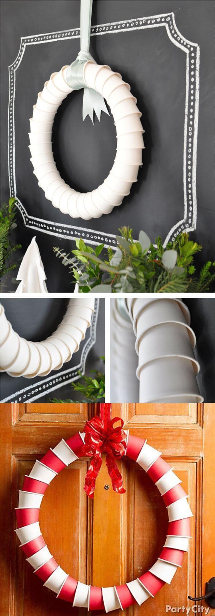 Paper Cup Wreath