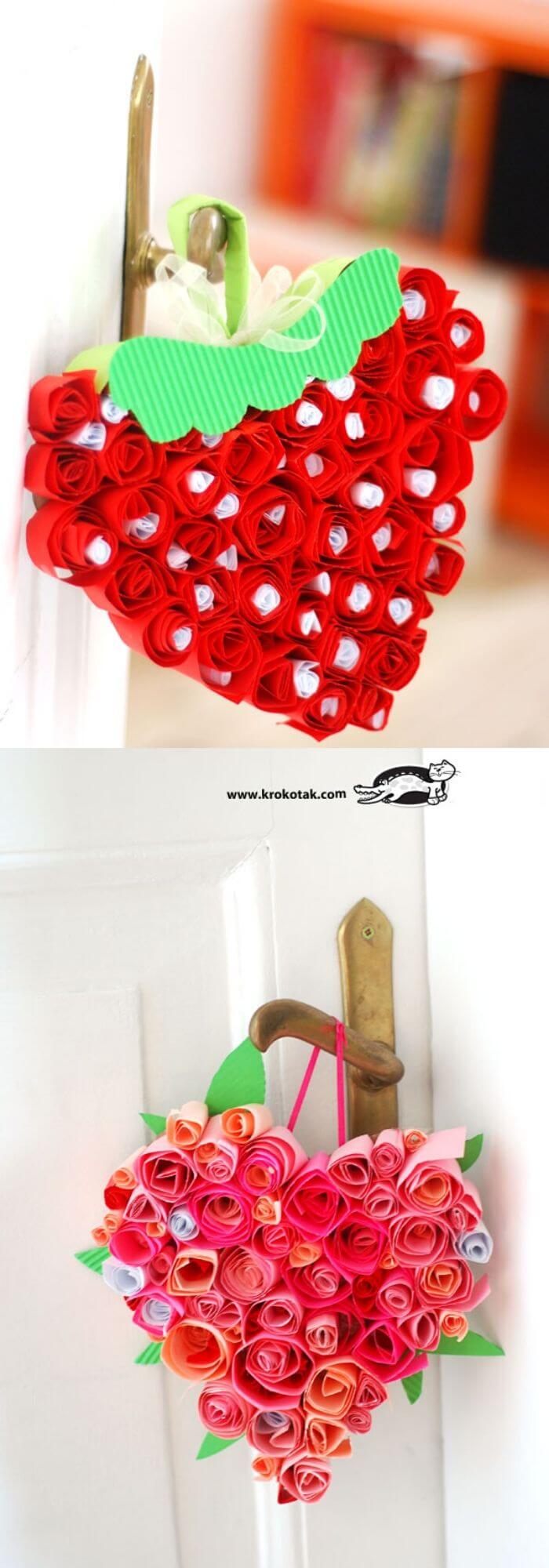 Strawberries | Heart-Shaped Crafts For Valentine's Day
